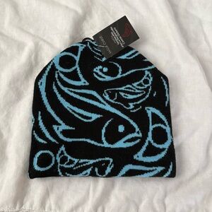 NEW Salmon Connie Dickens Adult Beanie Tuques indigenous artwork fish Tsimshain